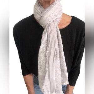 Bundle of 2 Calvin Klein Rayon Shawl Scarves 
Blush pink and gray